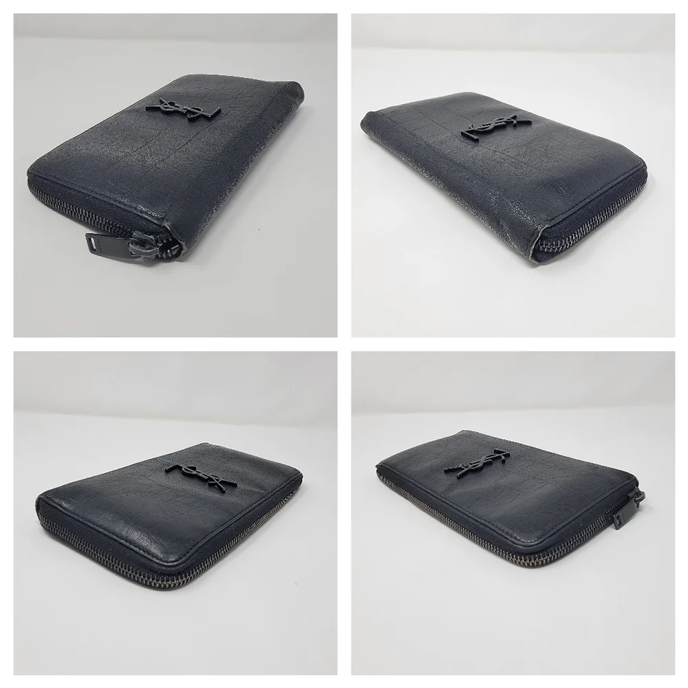 Saint Laurent YSL Organizer Croc Embossed Zippy Long Wallet - Picture 10 of 10